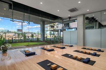Indoor & outdoor yoga studios